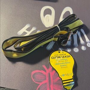 LED Light Up Glow Leash - Yellow and Black